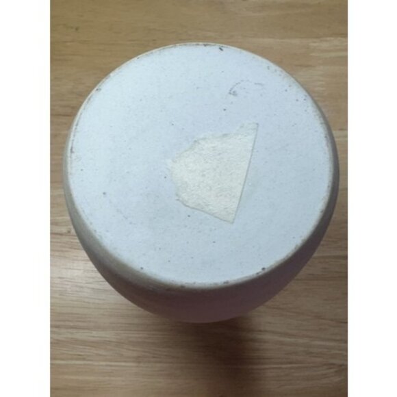 Art Pottery Vase Neutral Abstract Zen Minimalist MCM Blue Green Gold 5.25” - Picture 8 of 10